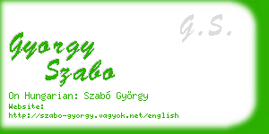 gyorgy szabo business card